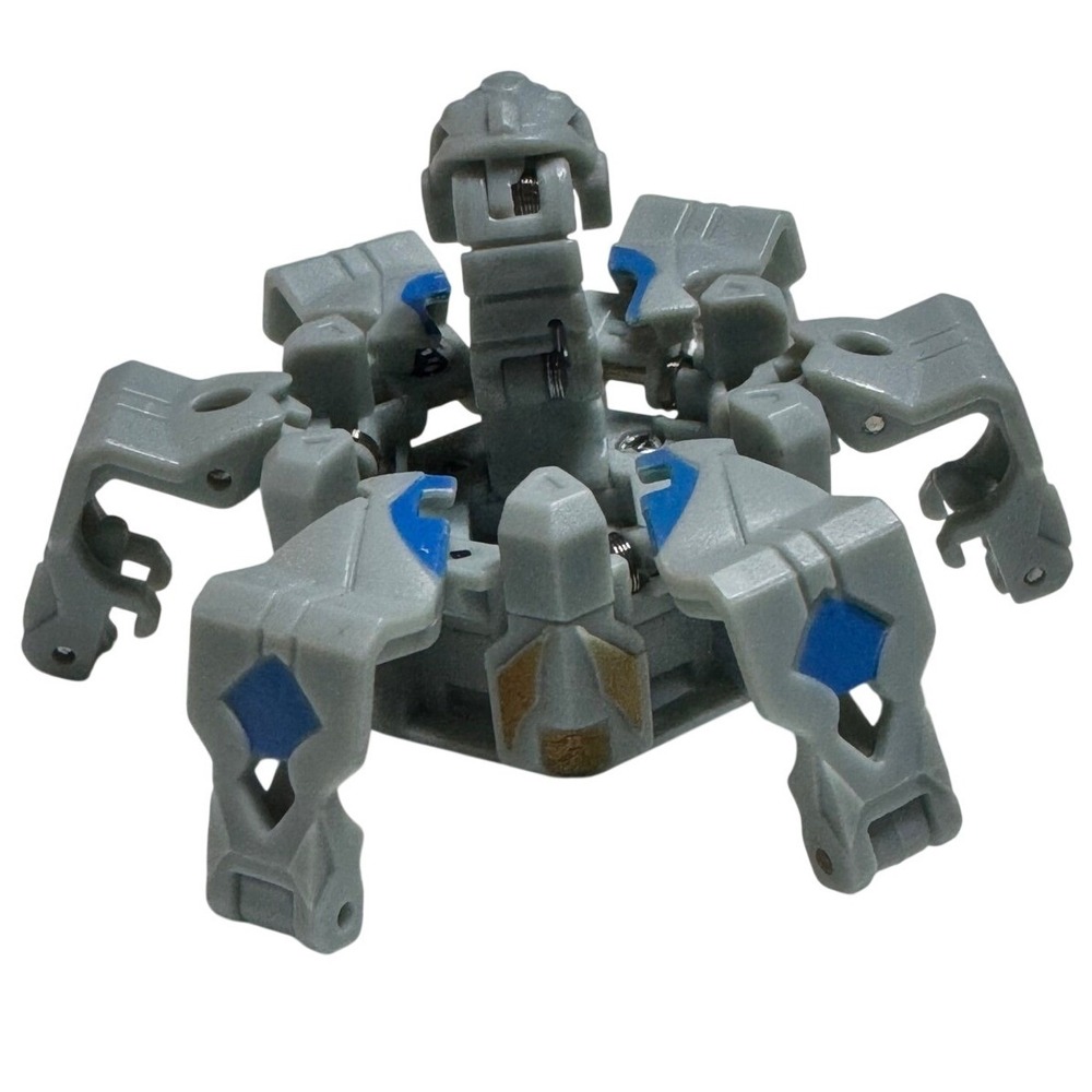 Bakugan Haos Control Trap Hexagonal Transforming Toy Grey Blue Figure